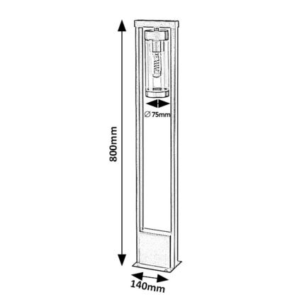 Rabalux - Outdoor-Lampe  1xE27/12W/230V IP44