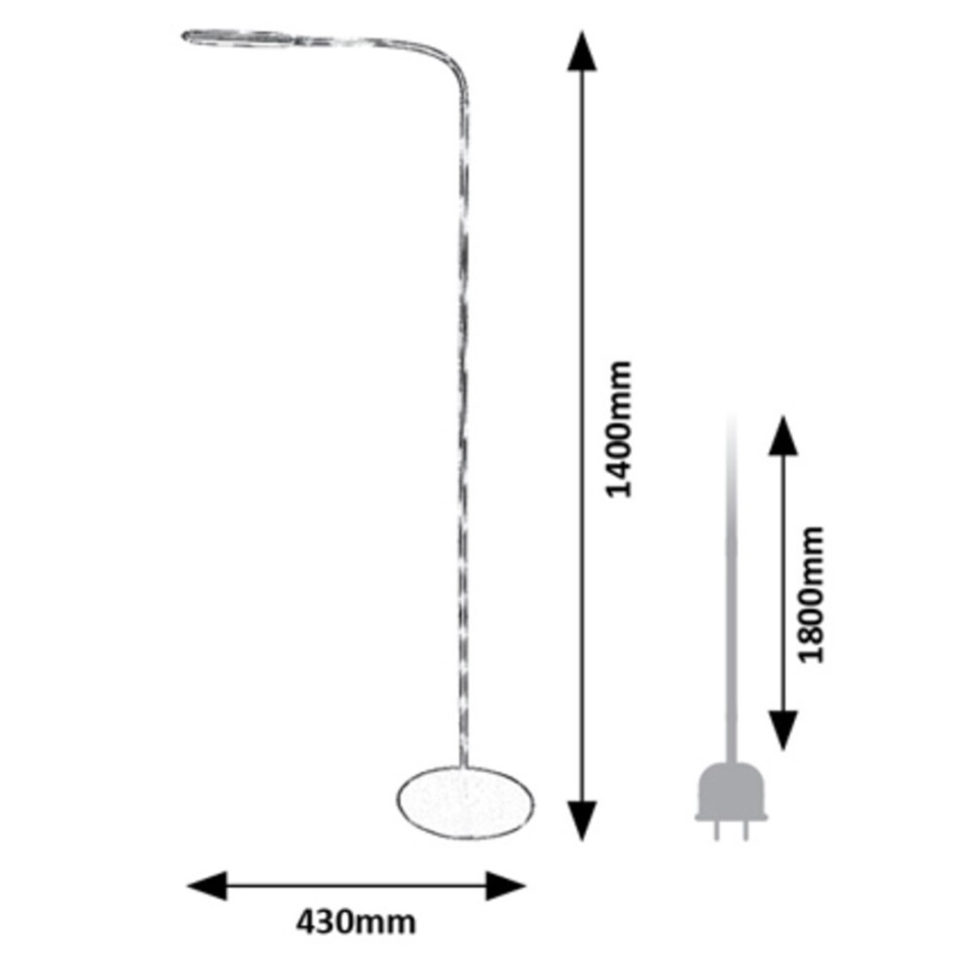 Rabalux - LED dimmbare Stehleuchte mit Touchfunktion LED/10W/230V 3000-6000K grau