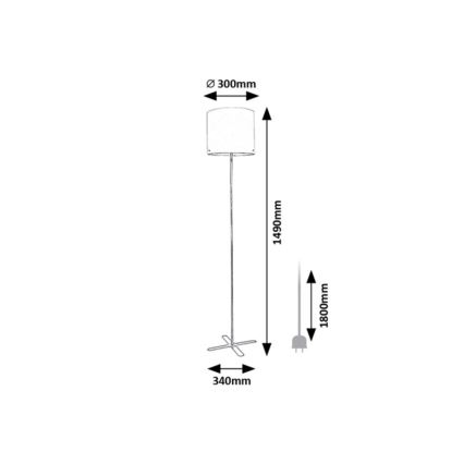 Rabalux - Stehlampe 1xE27/40W/230V weiß/silber