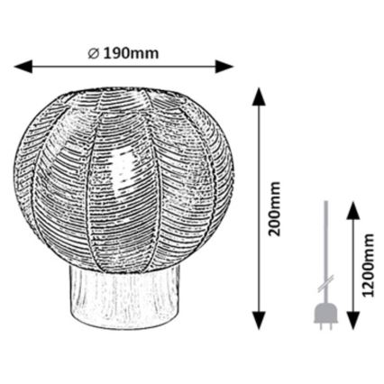 Rabalux - Tischlampe 1xE27/40W/230V