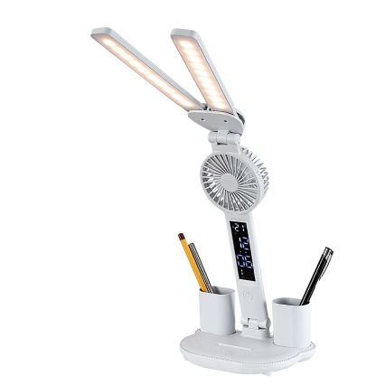 Rabalux - Dimmbare LED-Tischlampe mit Ventilator und Display LED/7W/5V 3000/4000/6500K