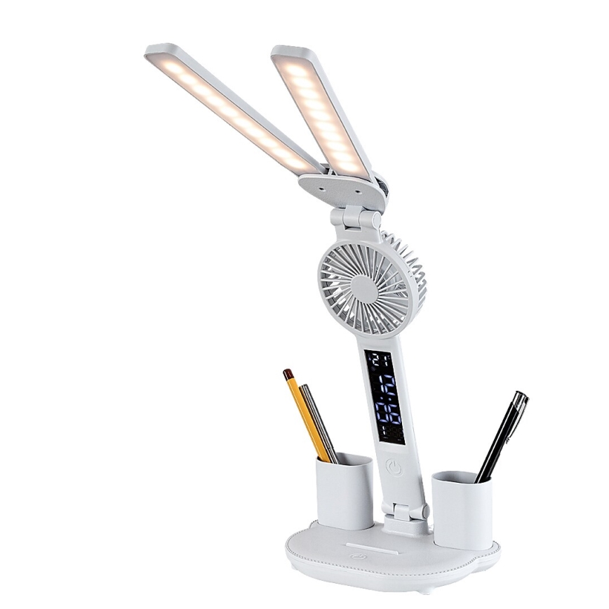 Rabalux - Dimmbare LED-Tischlampe mit Ventilator und Display LED/7W/5V 3000/4000/6500K