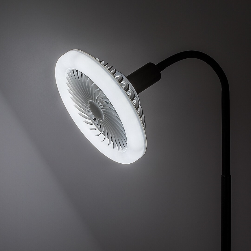 Rabalux - LED-dimmbare Stehleuchte mit Ventilator, Ø 30 cm, 1x E27/16W/230V, 3000-6500K + Fernbedienung