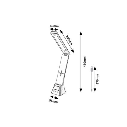 Rabalux - Dimmbare LED-Tischlampe mit Touch-Bedienung, 6W/5V, 3000/4000/6500K