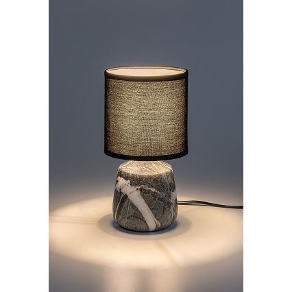 Rabalux - Tischlampe 1xE14/40W/230V schwarz/Marmor-Dekor