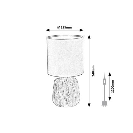 Rabalux - Tischlampe 1xE14/40W/230V schwarz/Marmor-Dekor