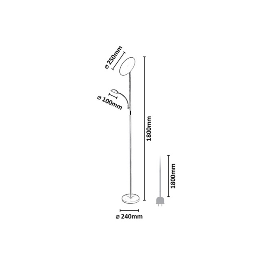 Rabalux - LED-dimmbare Stehleuchte LED/23W/230V 3000/4200/6500 beige