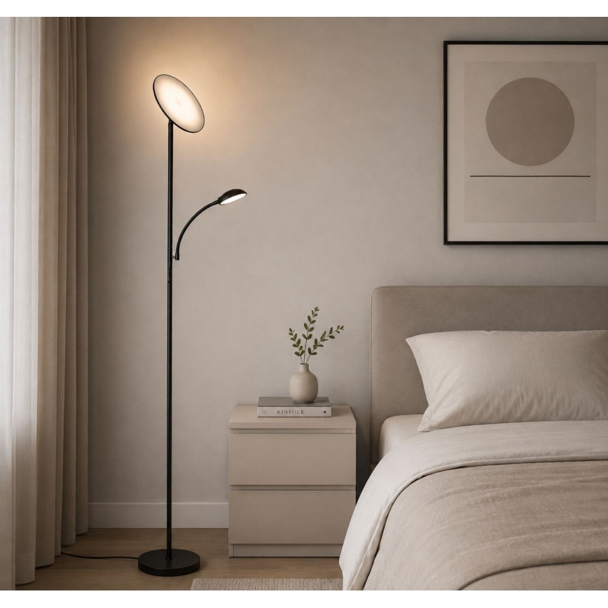 Rabalux - Dimmbare LED-Stehlampe LED/23W/230V 3000/4200/6500 schwarz