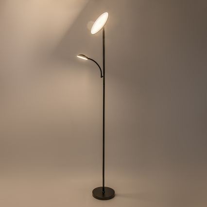 Rabalux - Dimmbare LED-Stehlampe LED/23W/230V 3000/4200/6500 schwarz