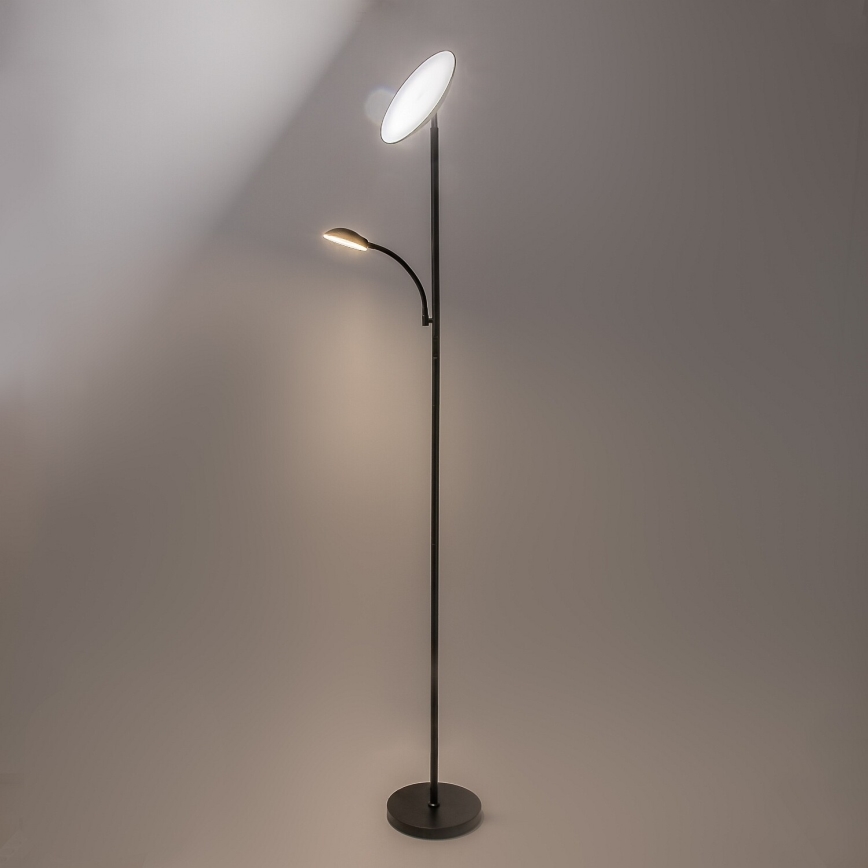Rabalux - Dimmbare LED-Stehlampe LED/23W/230V 3000/4200/6500 schwarz
