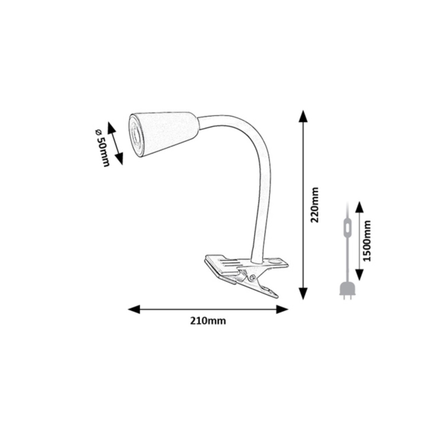 Rabalux - Tischlampe mit Klemme 1xGU10/7W/230V cremefarben