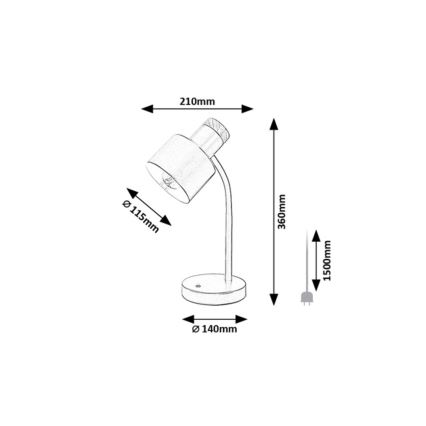 Rabalux - Tischlampe 1xE27/20W/230V weiß