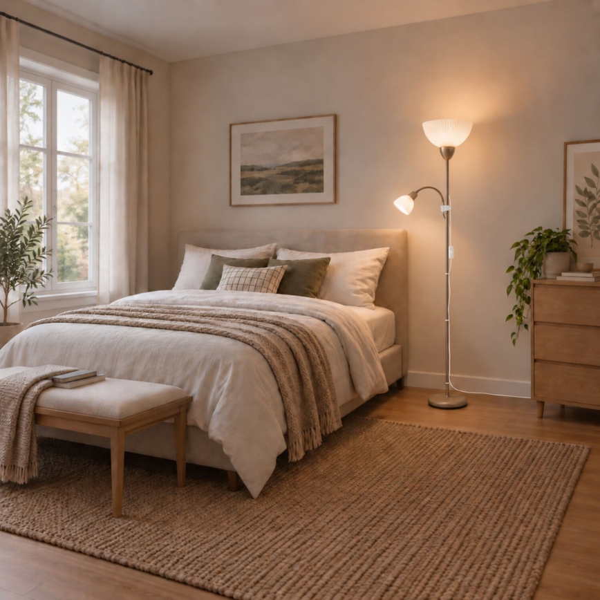 Rabalux - Stehleuchte 1xE27/60W/230V + 1xE14/25W beige