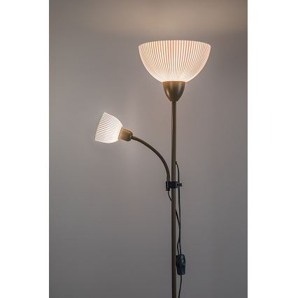 Rabalux - Stehleuchte 1xE27/60W/230V + 1xE14/25W beige