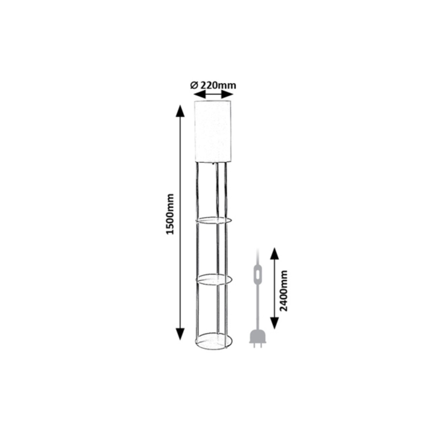 Rabalux - Stehleuchte mit Ablagen 1xE27/40W/230V beige