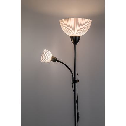Rabalux - Stehleuchte 1xE27/60W/230V + 1xE14/25W schwarz