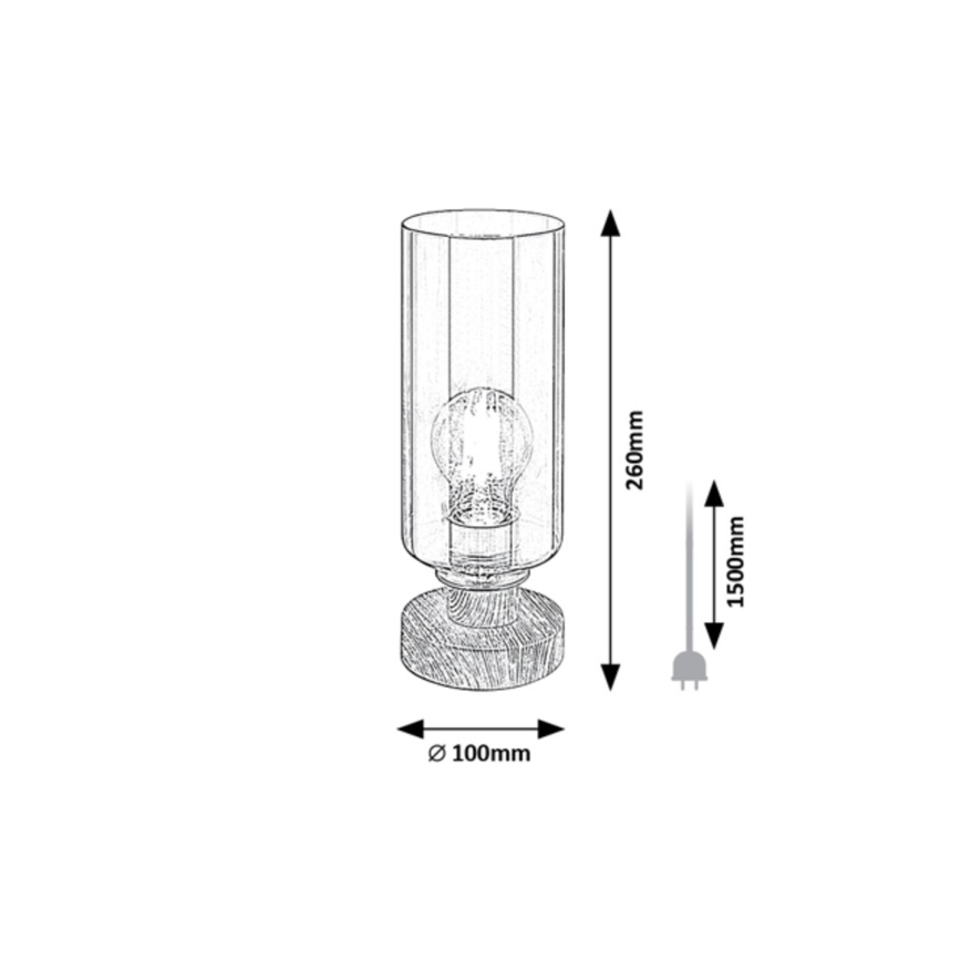 Rabalux - Tischlampe 1xE27/25W/230V Eiche