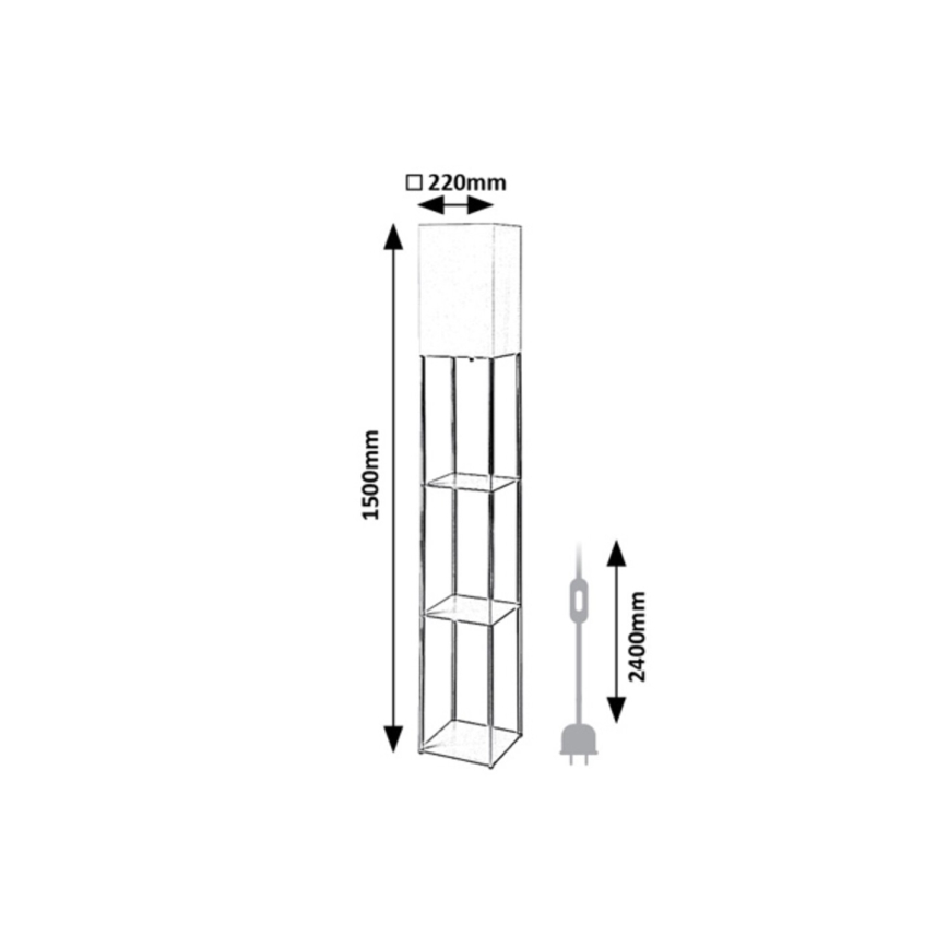 Rabalux - Stehlampe mit Ablagen 1xE27/40W/230V beige