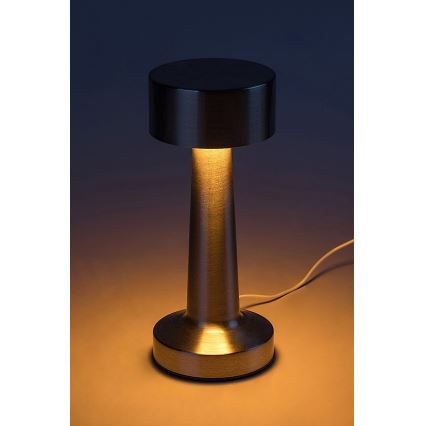 Rabalux - Aufladbare LED-Touch-Tischleuchte LED/2,7W/5V 1200mAh 3000/4000/6000K matt Chrom