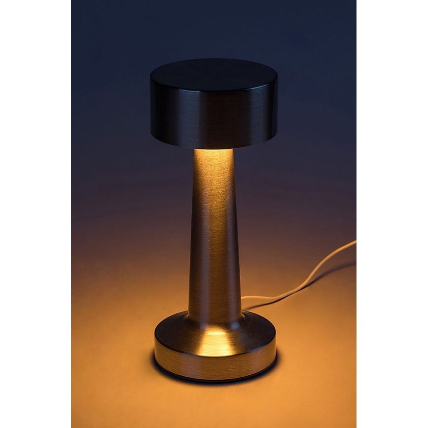 Rabalux - Aufladbare LED-Touch-Tischleuchte LED/2,7W/5V 1200mAh 3000/4000/6000K matt Chrom