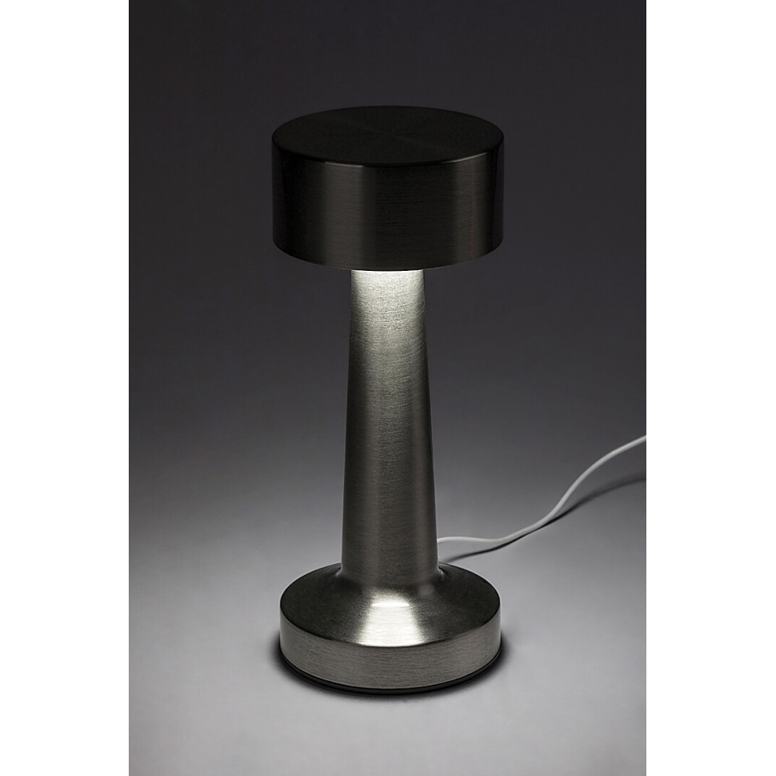 Rabalux - Aufladbare LED-Touch-Tischleuchte LED/2,7W/5V 1200mAh 3000/4000/6000K matt Chrom