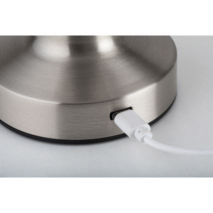 Rabalux - Aufladbare LED-Touch-Tischleuchte LED/2,7W/5V 1200mAh 3000/4000/6000K matt Chrom