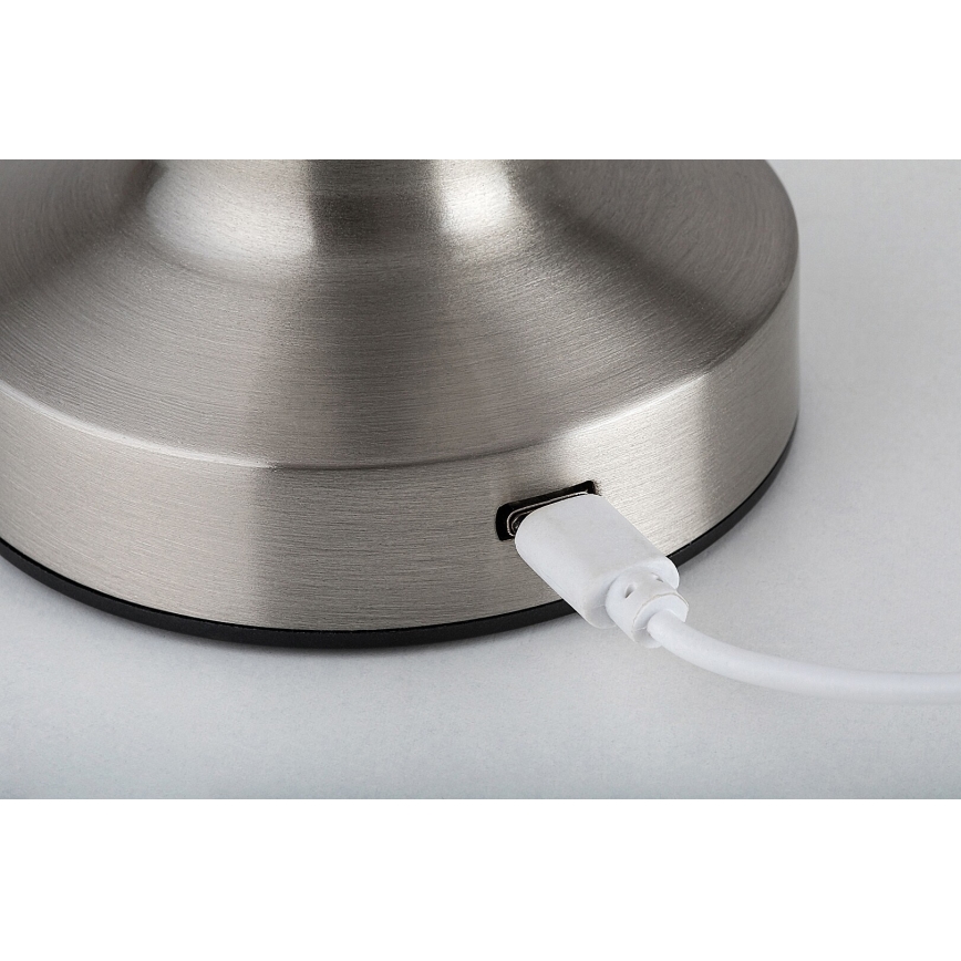 Rabalux - Aufladbare LED-Touch-Tischleuchte LED/2,7W/5V 1200mAh 3000/4000/6000K matt Chrom