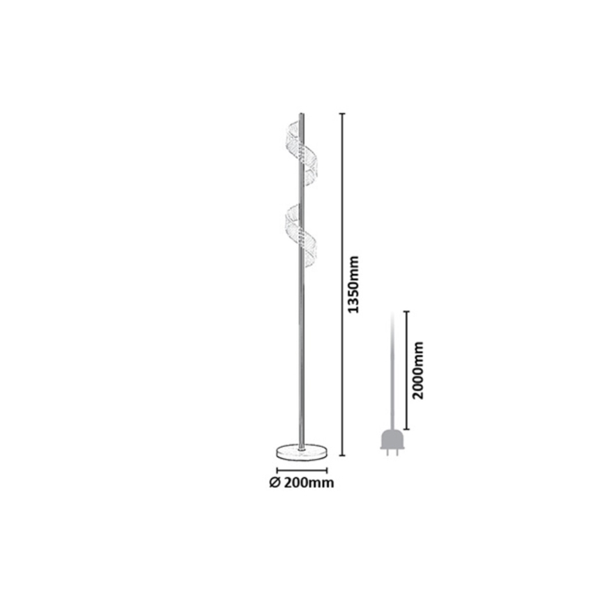 Rabalux - Dimmbare Touch-Stehleuchte, LED 12 W, 230 V, 3000 K