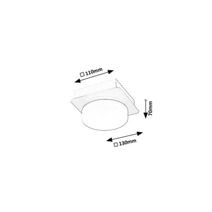 Rabalux - LED-Deckenleuchte für das Badezimmer LED/5W/230V IP44 4000K schwarz