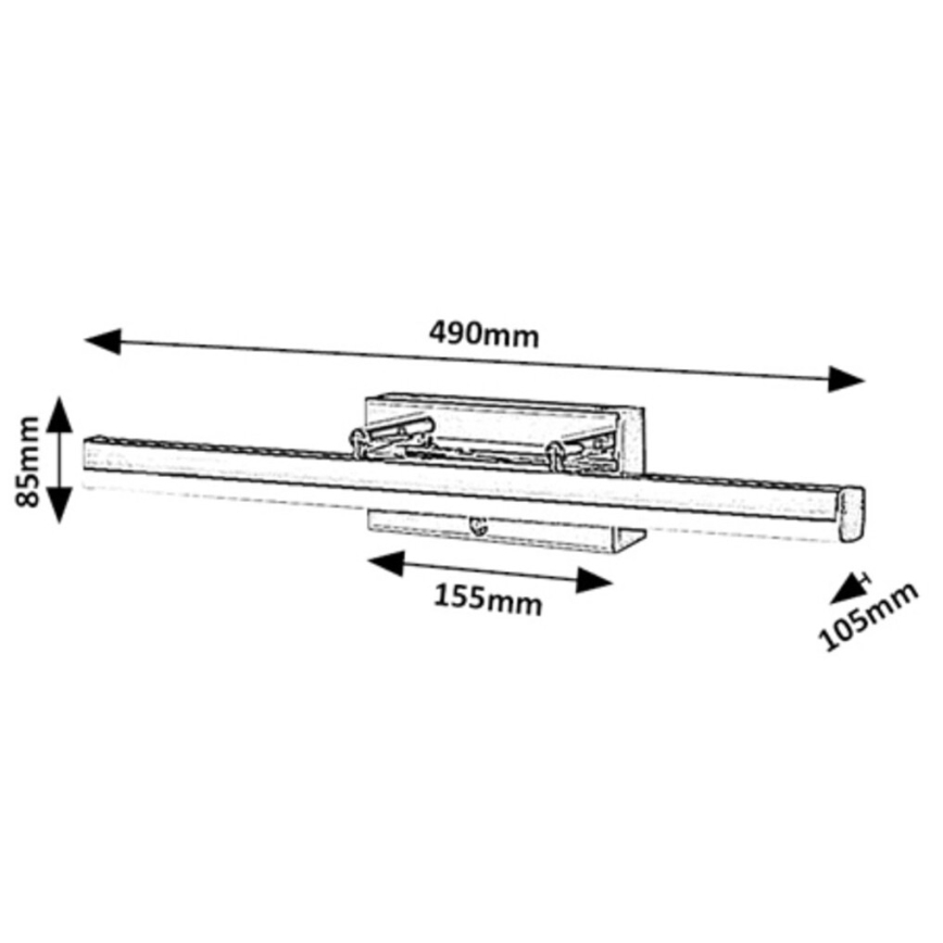 Rabalux - LED dimmbares Touch-Spiegelleuchte LED/13W/230V IP44 3000/4000/6000K 49 cm
