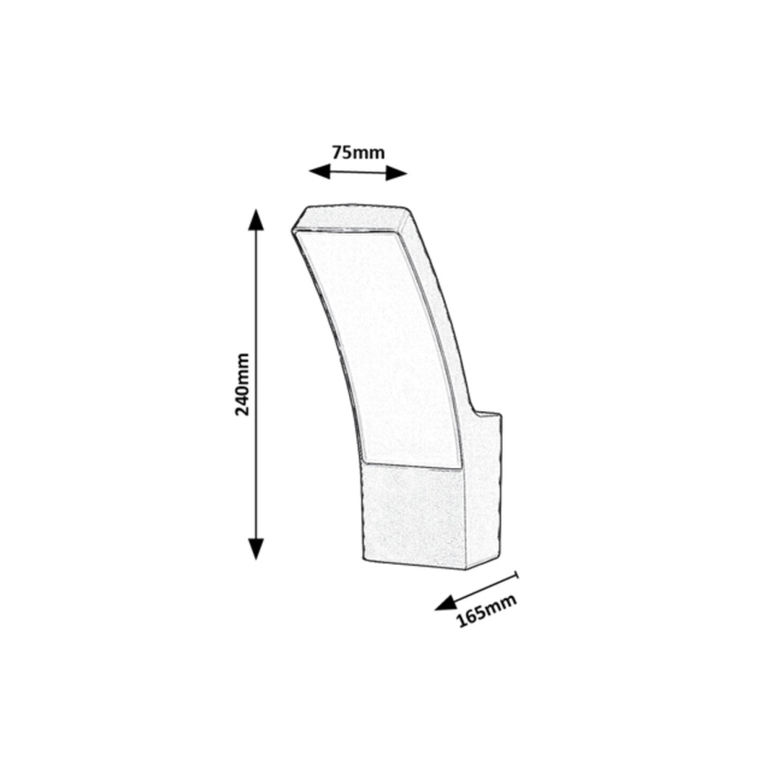 Rabalux - LED Auβen-Wandbeleuchtung LED/12W/230V IP44