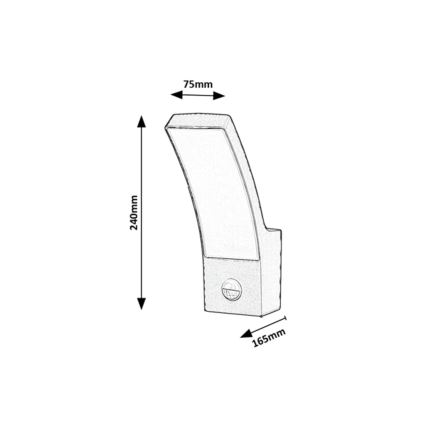 Rabalux -LED Außenwandleuchte mit Sensor 12W/230V IP44