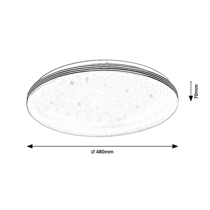 Rabalux - LED-Deckenleuchte für Badezimmer, 40 W, 230 V, IP44, 4000 K, Ø 48 cm