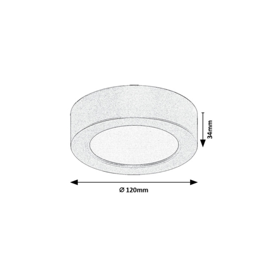 Rabalux - LED-Badezimmer-Deckenleuchte LED/7W/230V Ø 12 cm IP44 Weiß