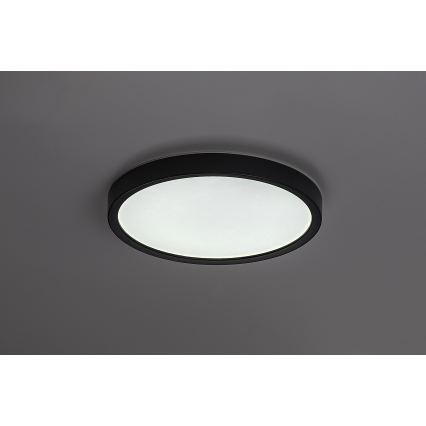 Rabalux - LED-Deckenleuchte für Badezimmer LED/18W/230V 3000/4000/6000K Ø 29 cm IP44 schwarz