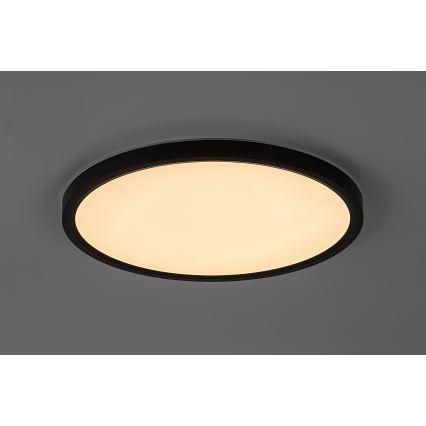 Rabalux - LED-Deckenleuchte für Badezimmer LED/24W/230V 3000/4000/6000K Ø 40 cm IP44 schwarz