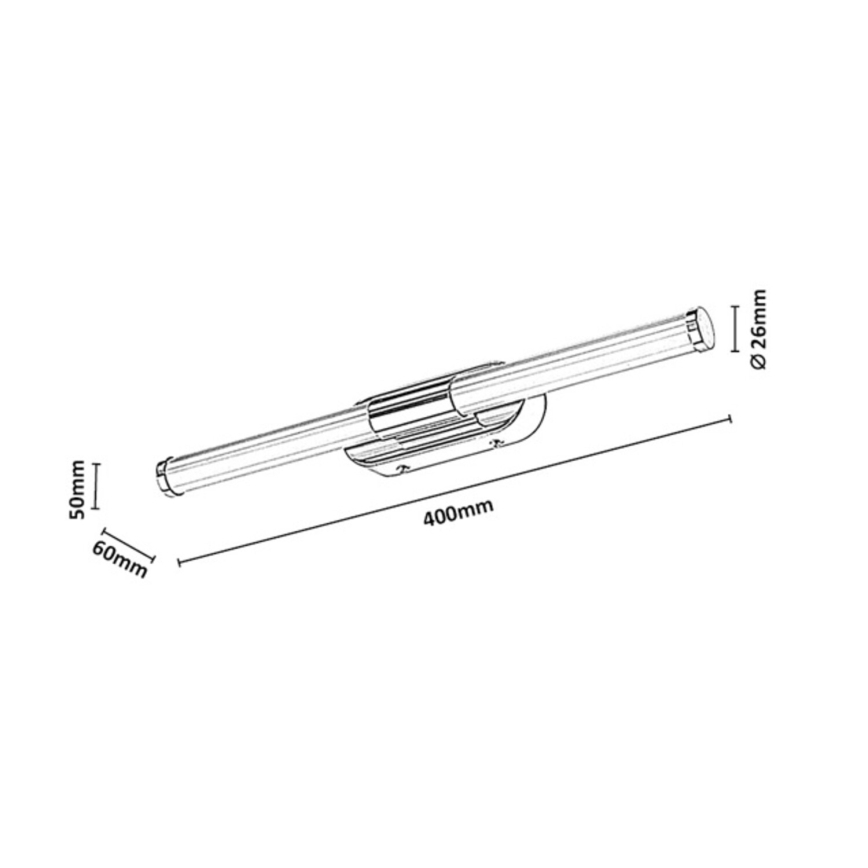 Rabalux - LED Badezimmer-Spiegelleuchte LED/6W/230V IP44 40 cm schwarz