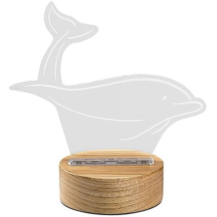 Rabalux - LED Kinder-Schreibtischlampe LED/2W/5V 3000K Delfin Buche