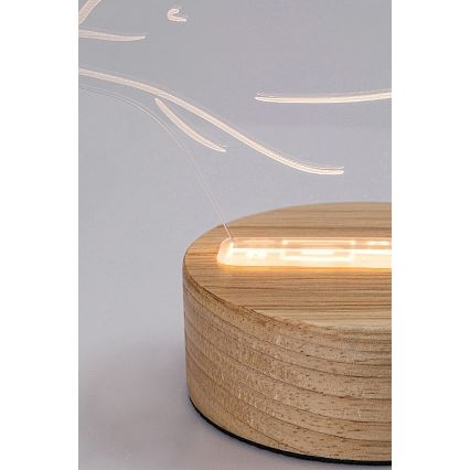 Rabalux - LED Kinder-Schreibtischlampe LED/2W/5V 3000K Delfin Buche