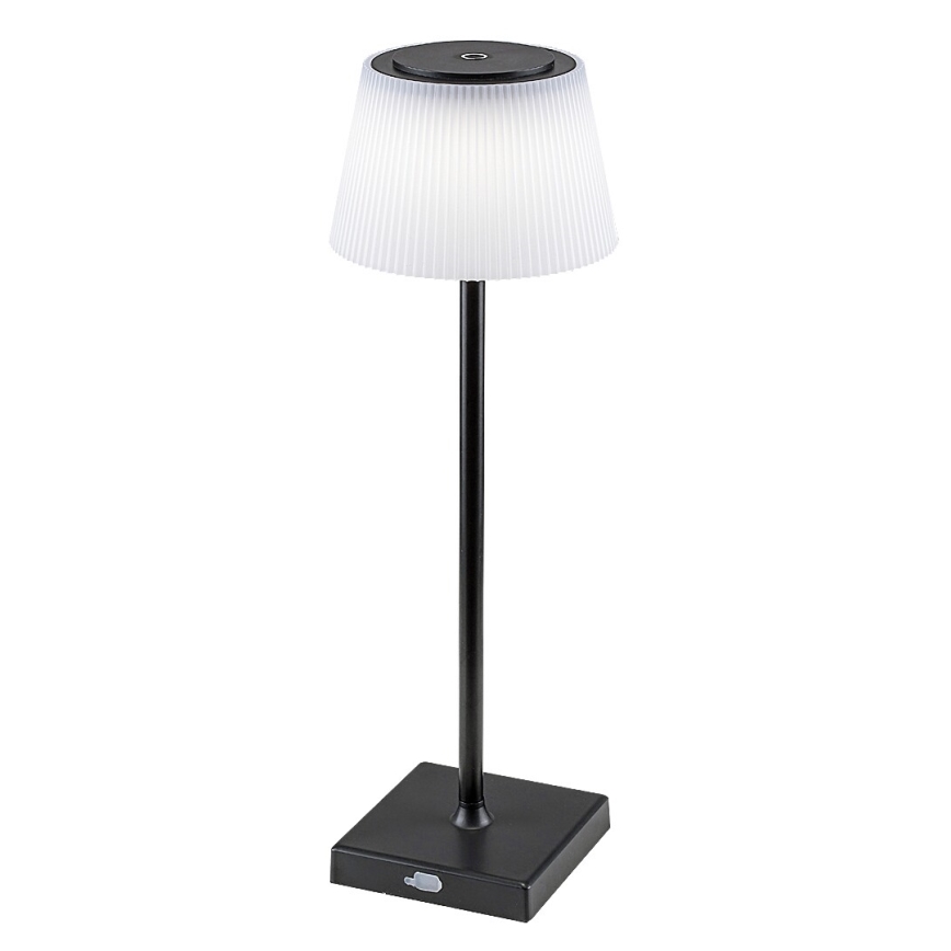 Rabalux - Dimmbare und aufladbare LED-Tischleuchte LED/4W/3,7V 1800 mAh 3000-5000K IP44 schwarz
