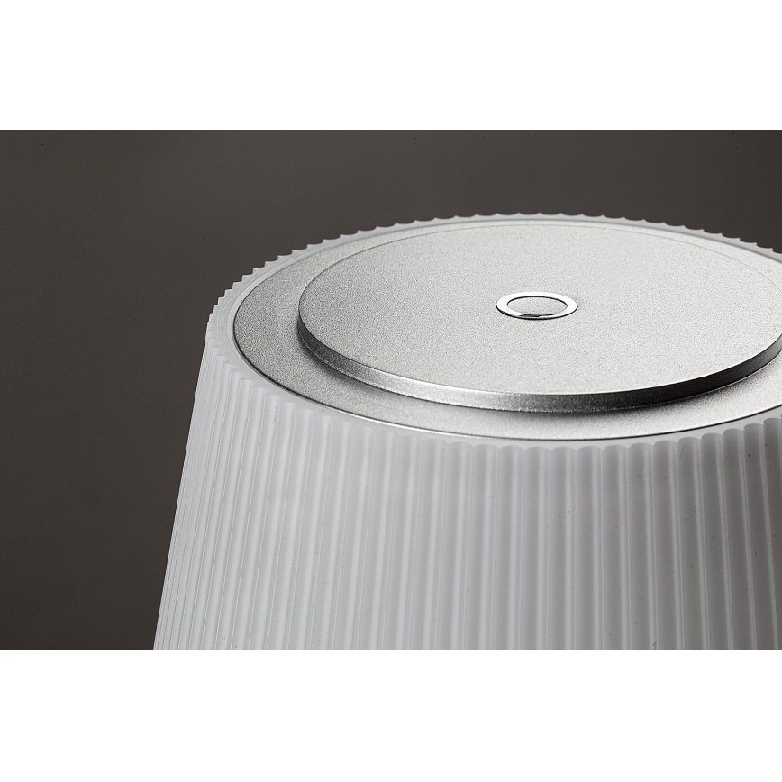 Rabalux - Dimmbare und aufladbare LED-Tischleuchte LED/4W/3,7V 1800 mAh 3000-5000K IP44 silbern