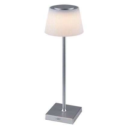 Rabalux - Dimmbare und aufladbare LED-Tischleuchte LED/4W/3,7V 1800 mAh 3000-5000K IP44 silbern