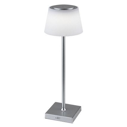 Rabalux - Dimmbare und aufladbare LED-Tischleuchte LED/4W/3,7V 1800 mAh 3000-5000K IP44 silbern