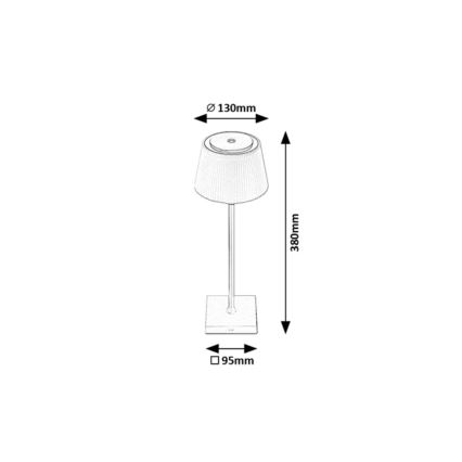Rabalux - Dimmbare und aufladbare LED-Tischleuchte LED/4W/3,7V 1800 mAh 3000-5000K IP44 silbern