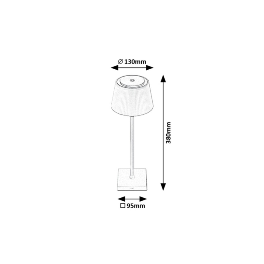Rabalux - Dimmbare und aufladbare LED-Tischleuchte LED/4W/3,7V 1800 mAh 3000-5000K IP44 silbern