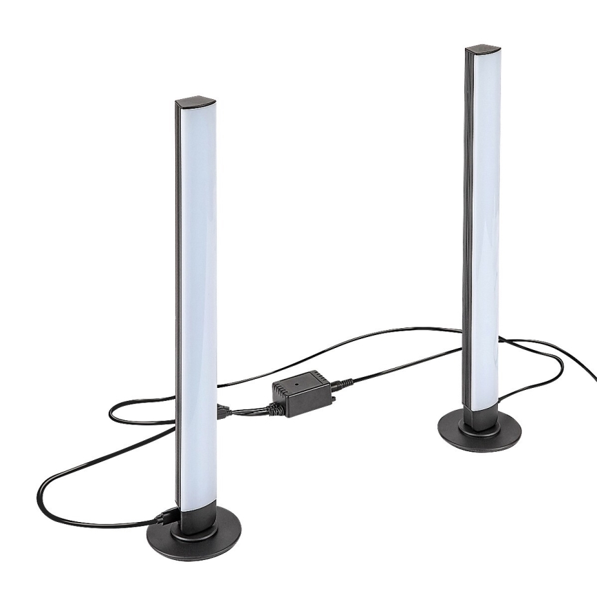 Rabalux - SET 2x Dimmbare LED-RGB-Tischlampe PACO LED/5W/5V + Fernbedienung
