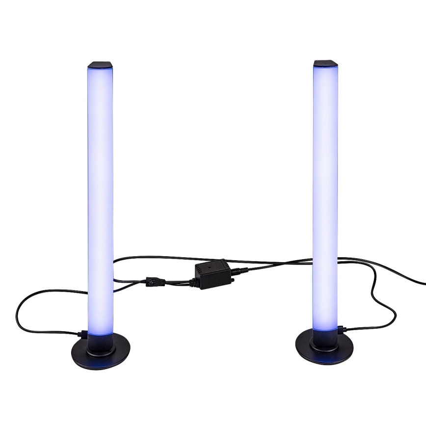 Rabalux - SET 2x Dimmbare LED-RGB-Tischlampe PACO LED/5W/5V + Fernbedienung