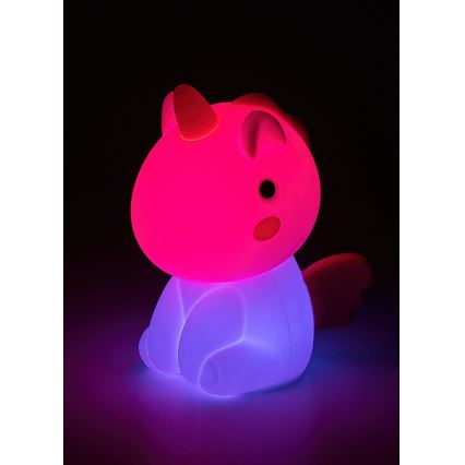Rabalux - Kleine dimm- und aufladbare LED-RGB-Kinderleuchte mit Touch-Steuerung LED/0,45W/5V