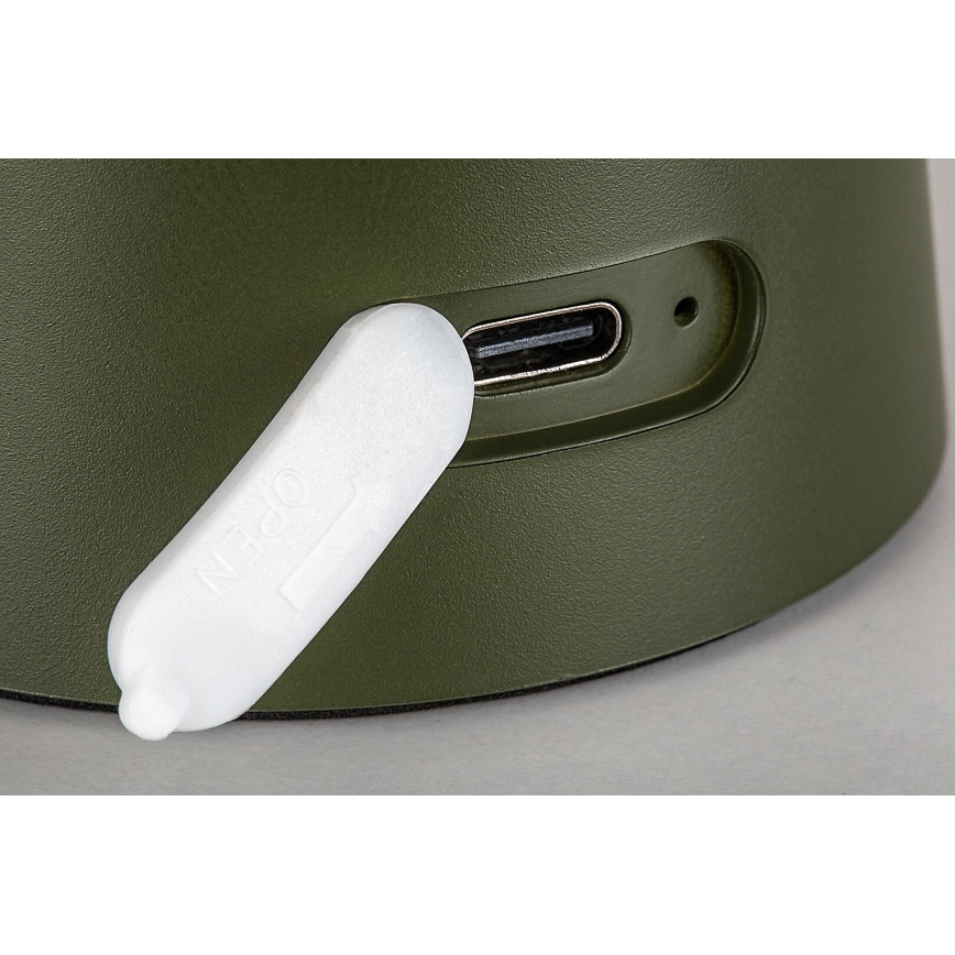 Rabalux - LED-Außenlampe, dimmbar, mit Touch-Steuerung, wiederaufladbar, LED/1,5W/5V IP44 1200 mAh USB, grün
