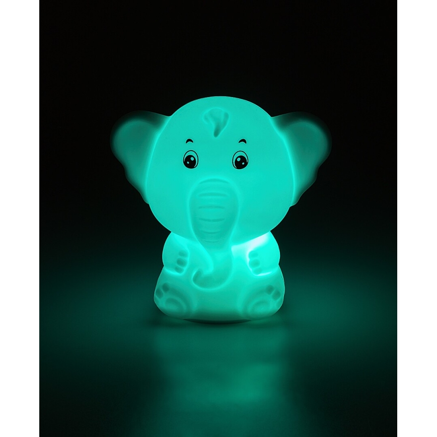 Rabalux - RGB-LED-Touch-Nachtlicht LED/0,05W/1xCR2032 Elefant